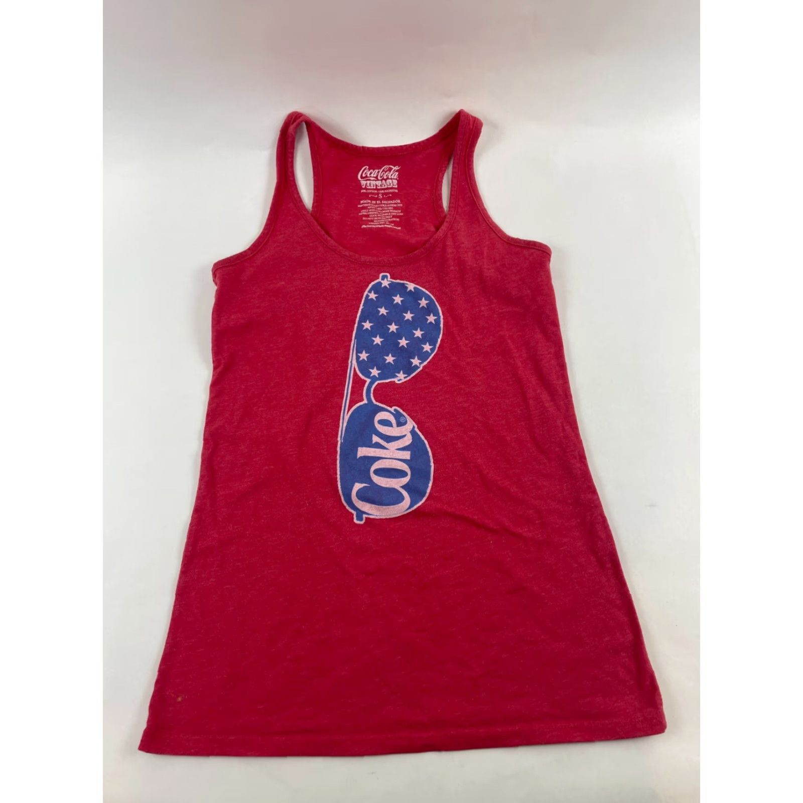 Vintage Coca-Cola Tank Top Women's Size S Red Sleeveless Racerback Patriotic Size S / US 4 / IT 40 - 2 Thumbnail