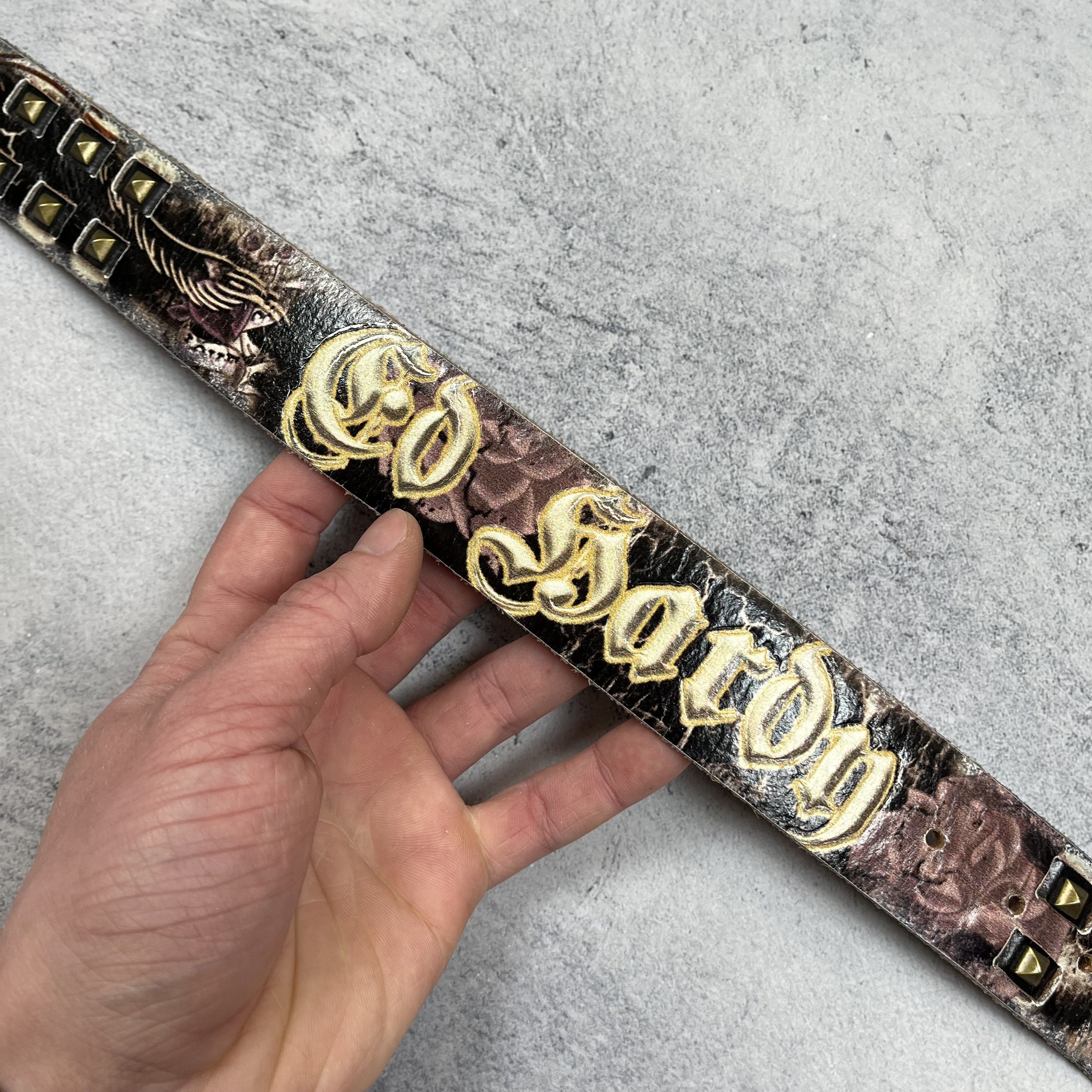 Ed Hardy Vintage Ed Hardy Skulls Rare Y2K Leather Belt 2000’s Size ONE SIZE - 6 Thumbnail