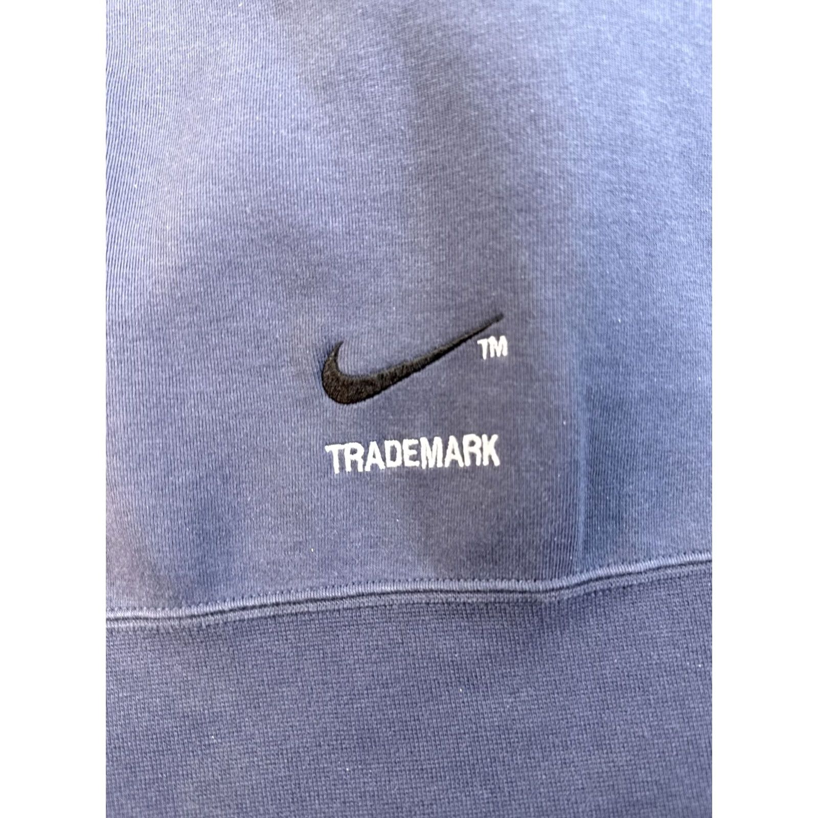 Nike Nike Hoodie Blue Big Swoosh 2XL Mens Pullover Hooded Solid Fleece Pockets Retro VTG Style Size US XXL / EU 58 / 5 - 7 Thumbnail
