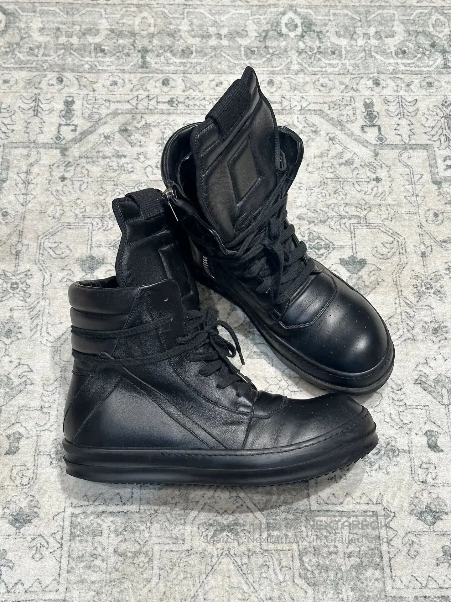 Rick Owens Rick Owens Inverted Triangle Black Leather. Size US 8 / EU 41 - 3 Thumbnail