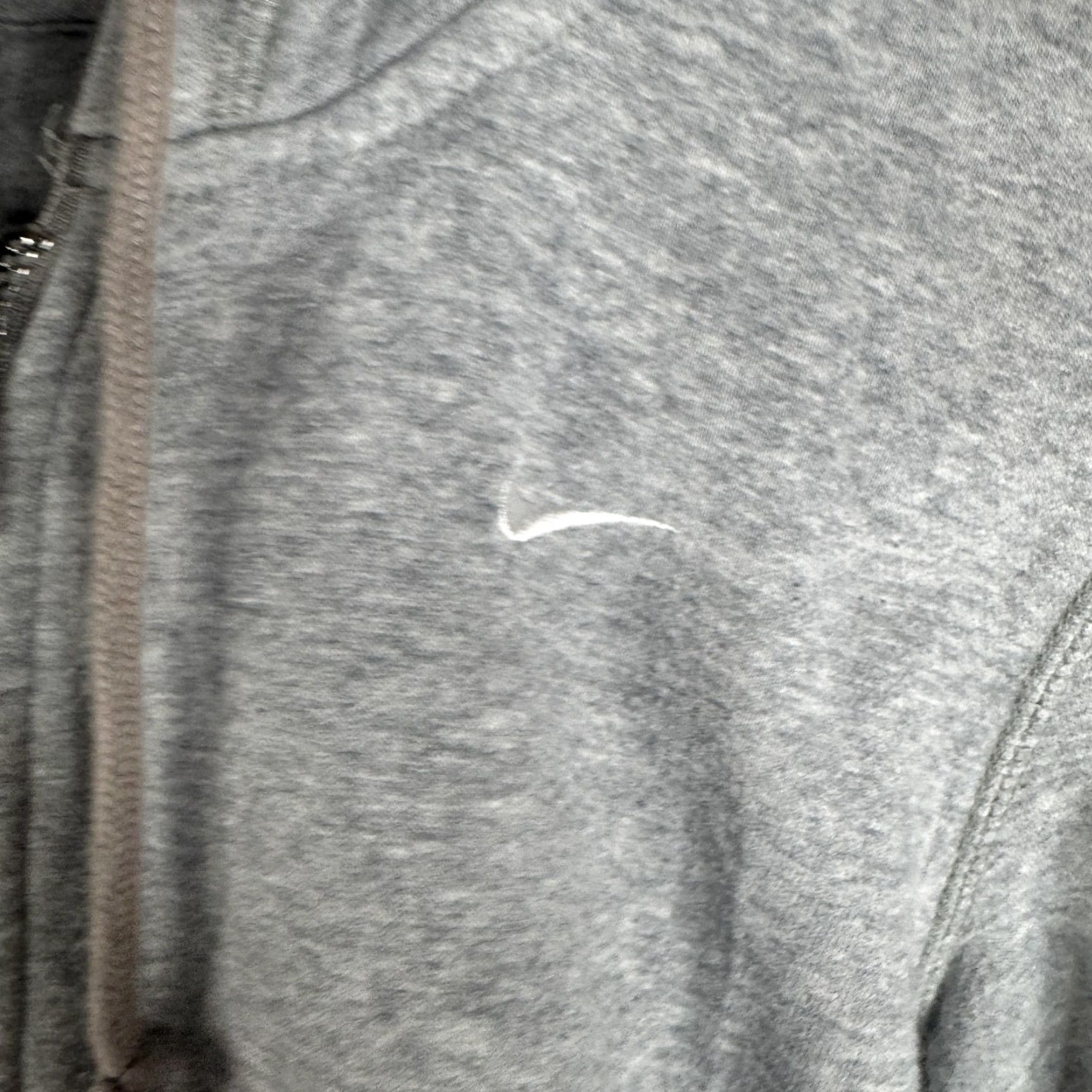 Nike Nike Hoodie Mens Small Gray Full Zip Fleece Sweatshirt Swoosh Logo Regular Fit Size US S / EU 44-46 / 1 - 6 Thumbnail