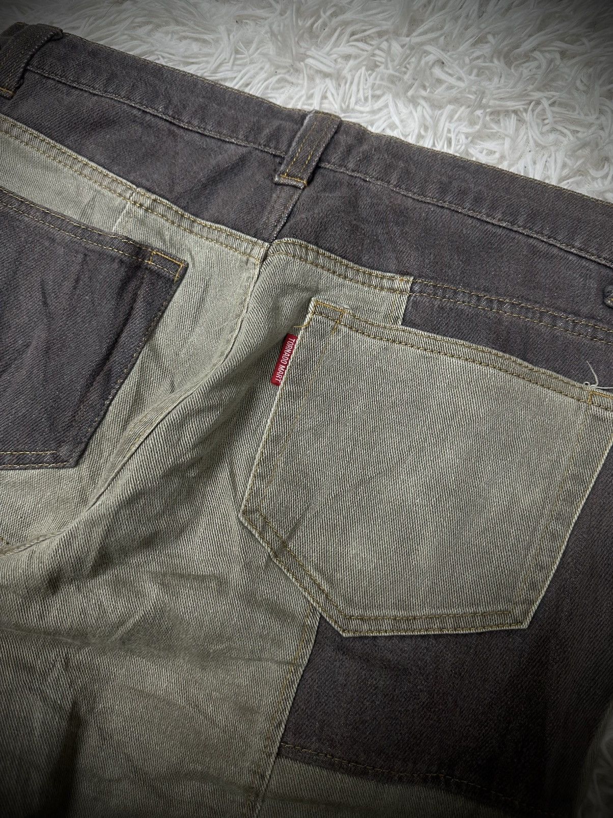 Hysteric Glamour rare 00s tornado mart patchwork punk flare denim jeans Size US 31 - 7 Thumbnail
