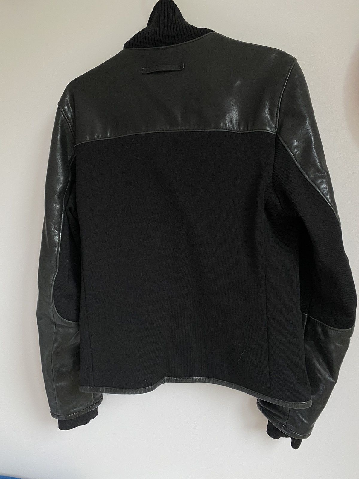 Prada Prada vintage black leather wool biker jacket Size US M / EU 48-50 / 2 - 8 Thumbnail