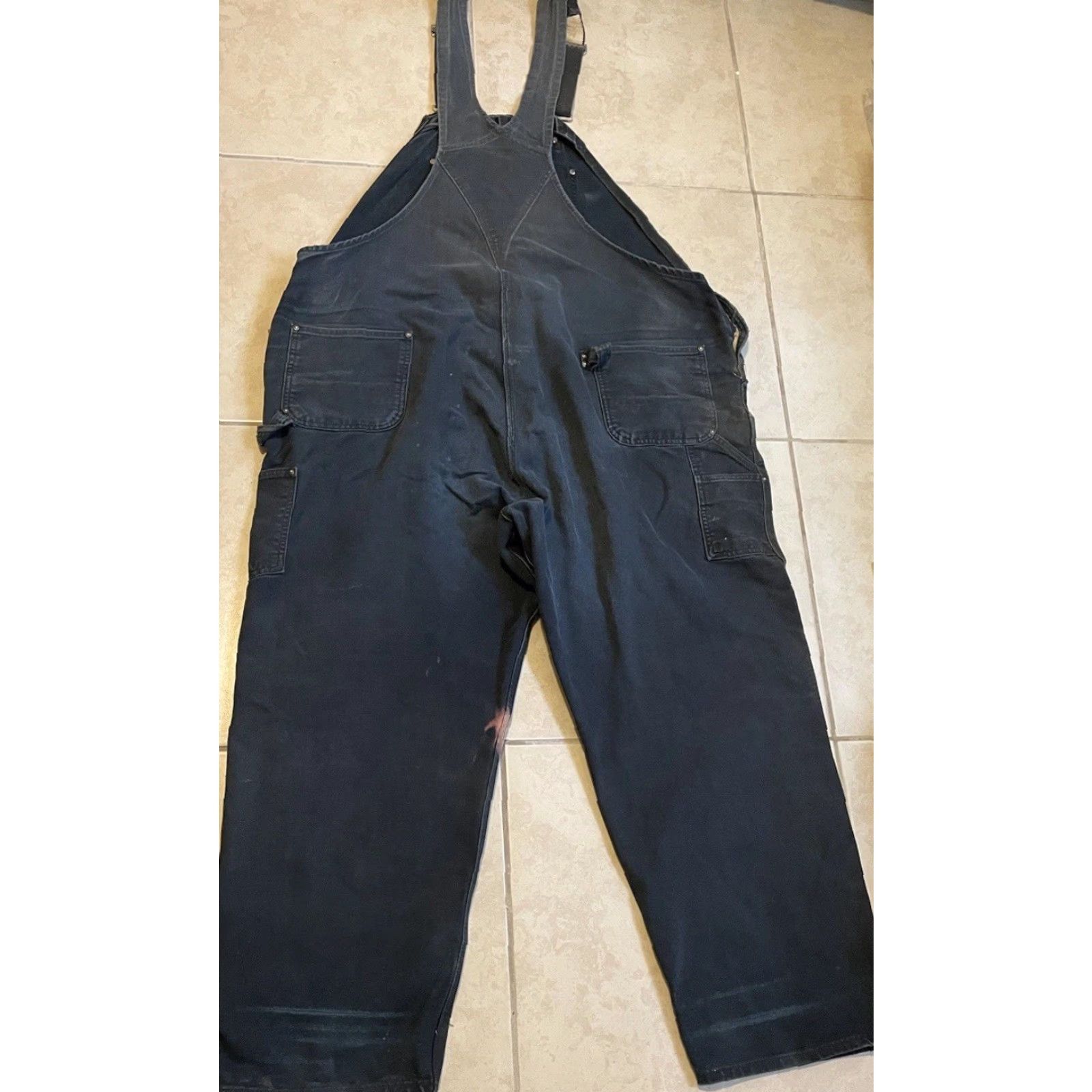 Carhartt Vtg Carhartt Thrashed Faded Distress Overall 54 Grunge Trucker Biker 80s 90s USA Size US 38 / EU 54 - 2 Thumbnail