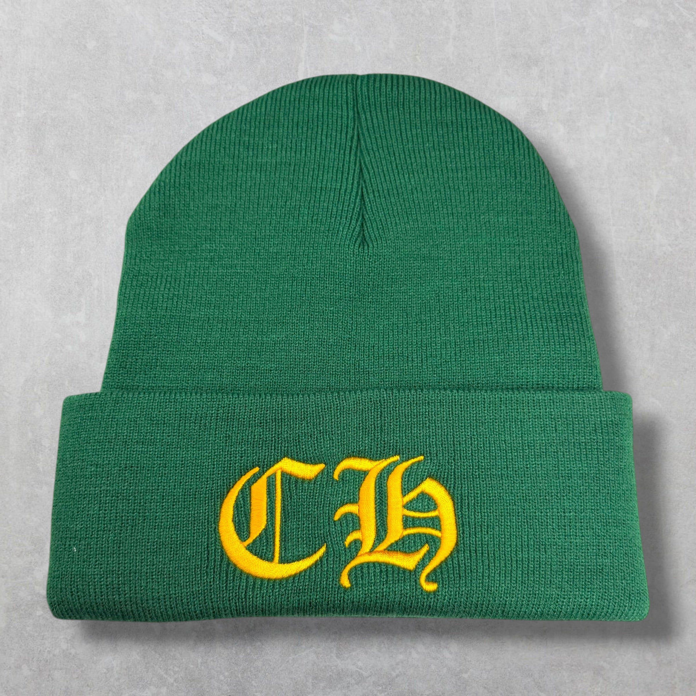Chrome Hearts Chrome Hearts stacked +CHROME HEARTS+ beanie neon