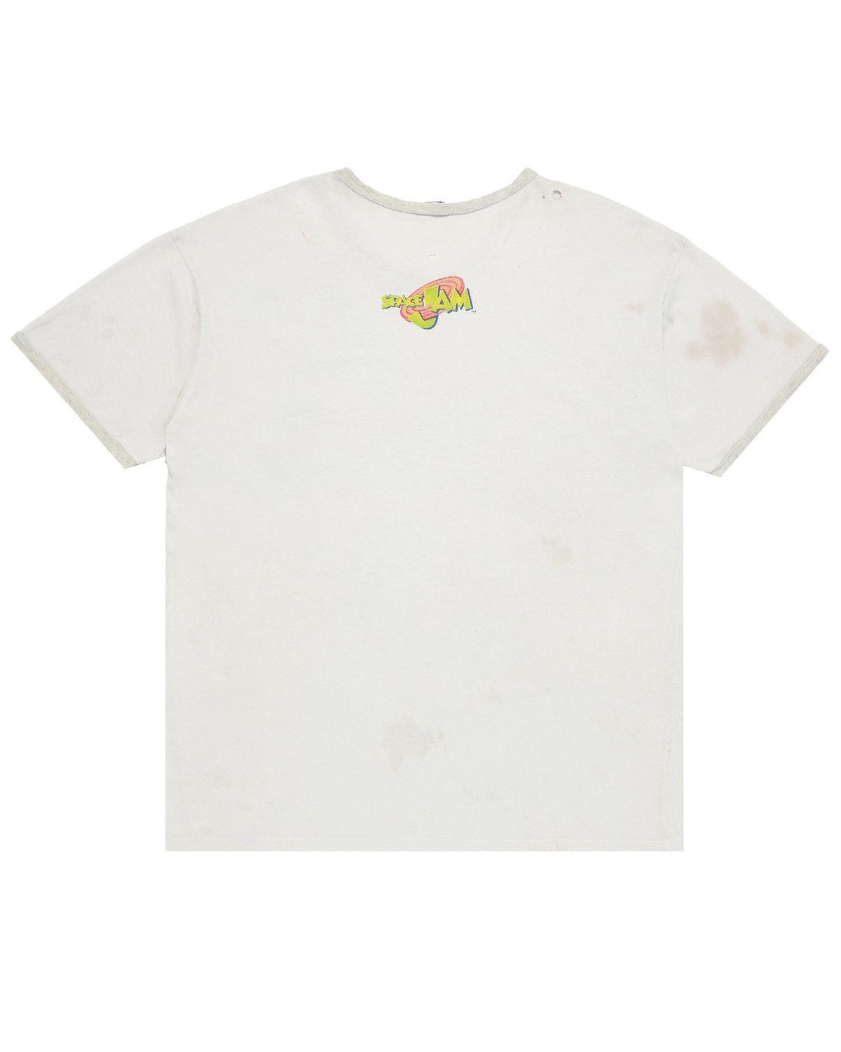 Vintage Trashed Space Jam 1996 T-Shirt (Warner Bros / Freeze tag) Size US L / EU 52-54 / 3 - 4 Thumbnail