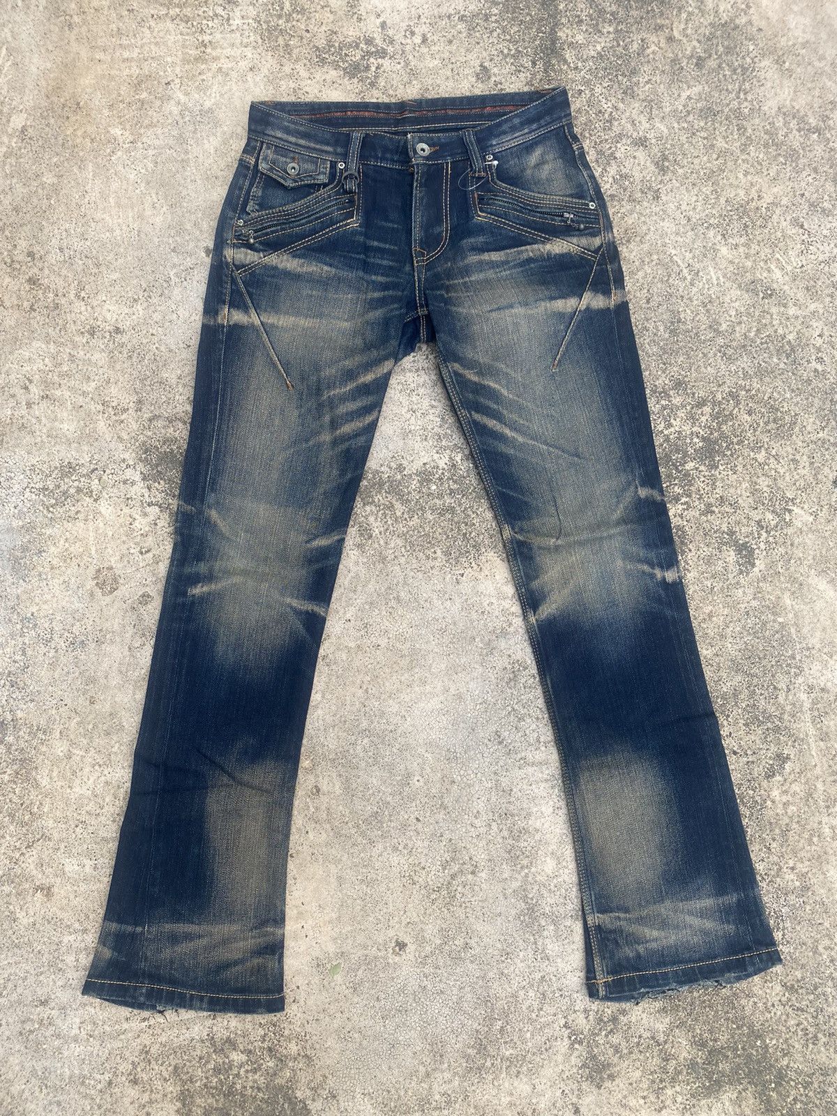 If Six Was Nine × Japanese Brand × Nicole Club Flare Jeans Nicole Club Clawmark Zipper Bootcut Size US 30 / EU 46 - 3 Thumbnail