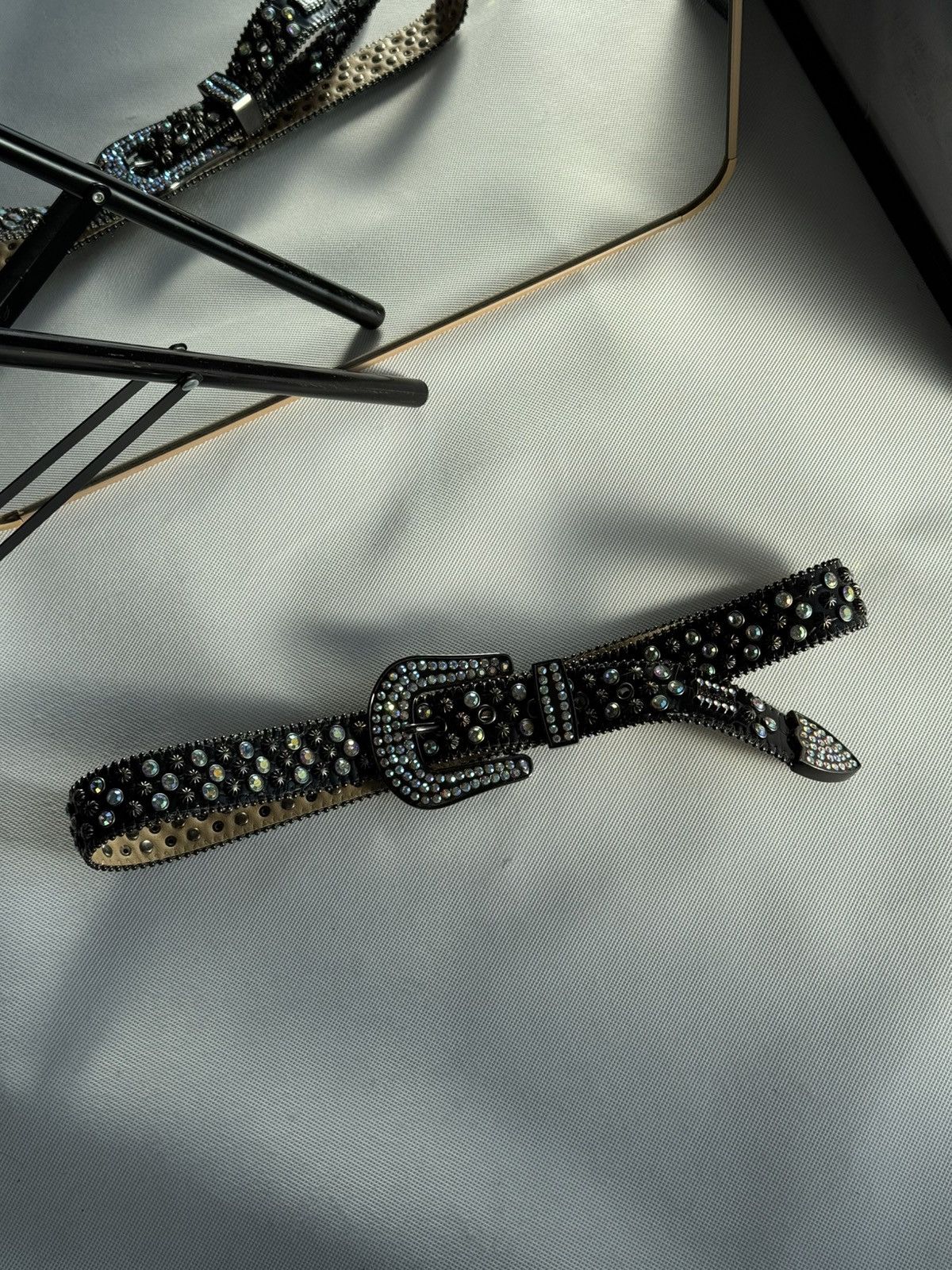Japanese Brand Vintage Belts Y2K Bb.Simon Style Punk leather belt Japanese Size ONE SIZE - 17 Thumbnail