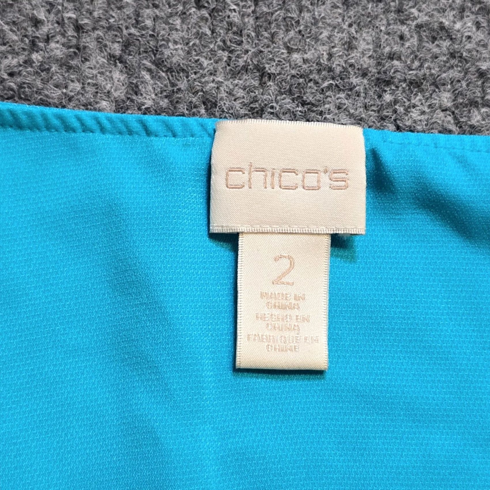 Vintage Chicos Tank Top Womens Size Large Blue Round Neck Sleeveless Layer Career Casual Size L / US 10 / IT 46 - 3 Thumbnail