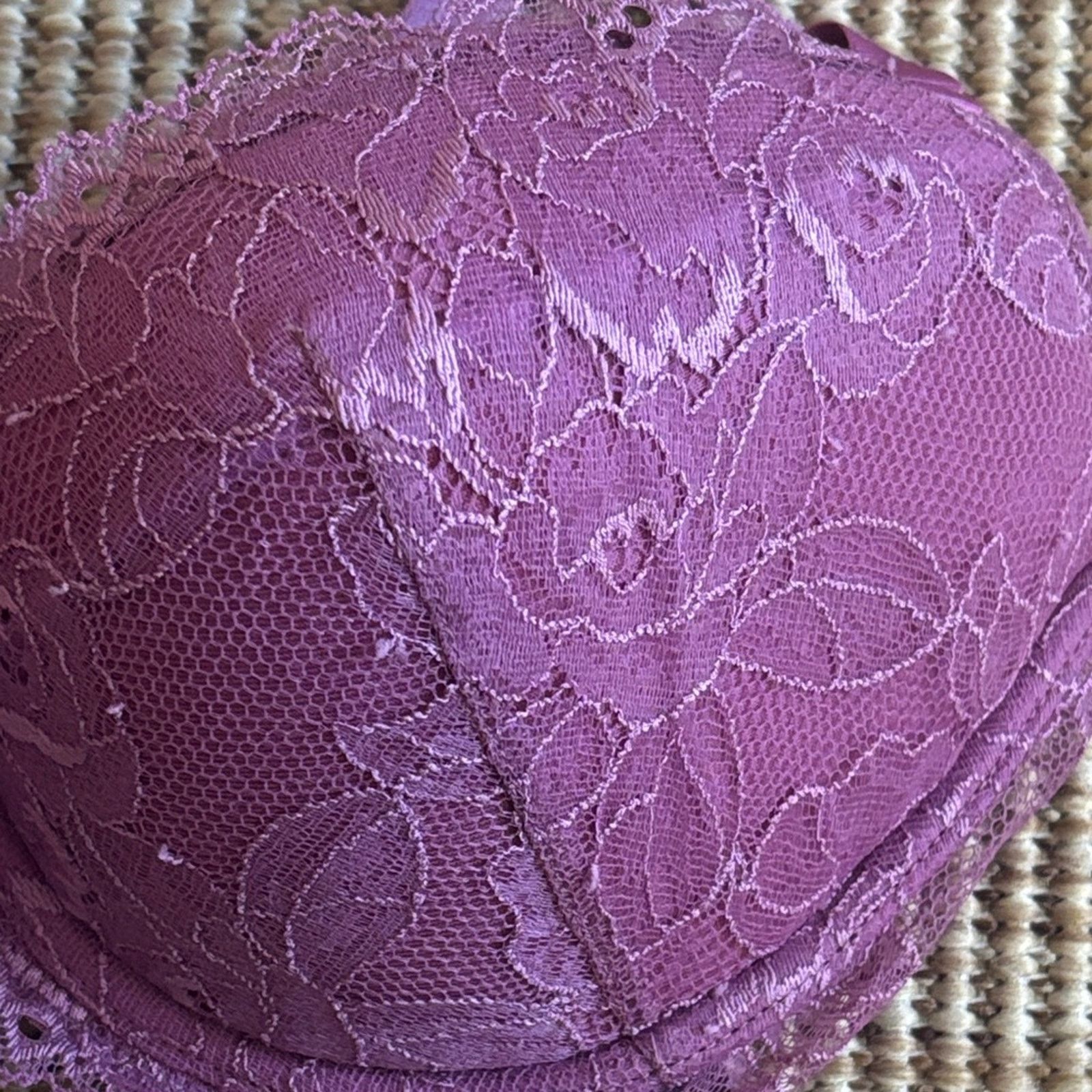 La Perla La Perla Lace Bra in Rich Purple Size 34C Size ONE SIZE - 7 Thumbnail