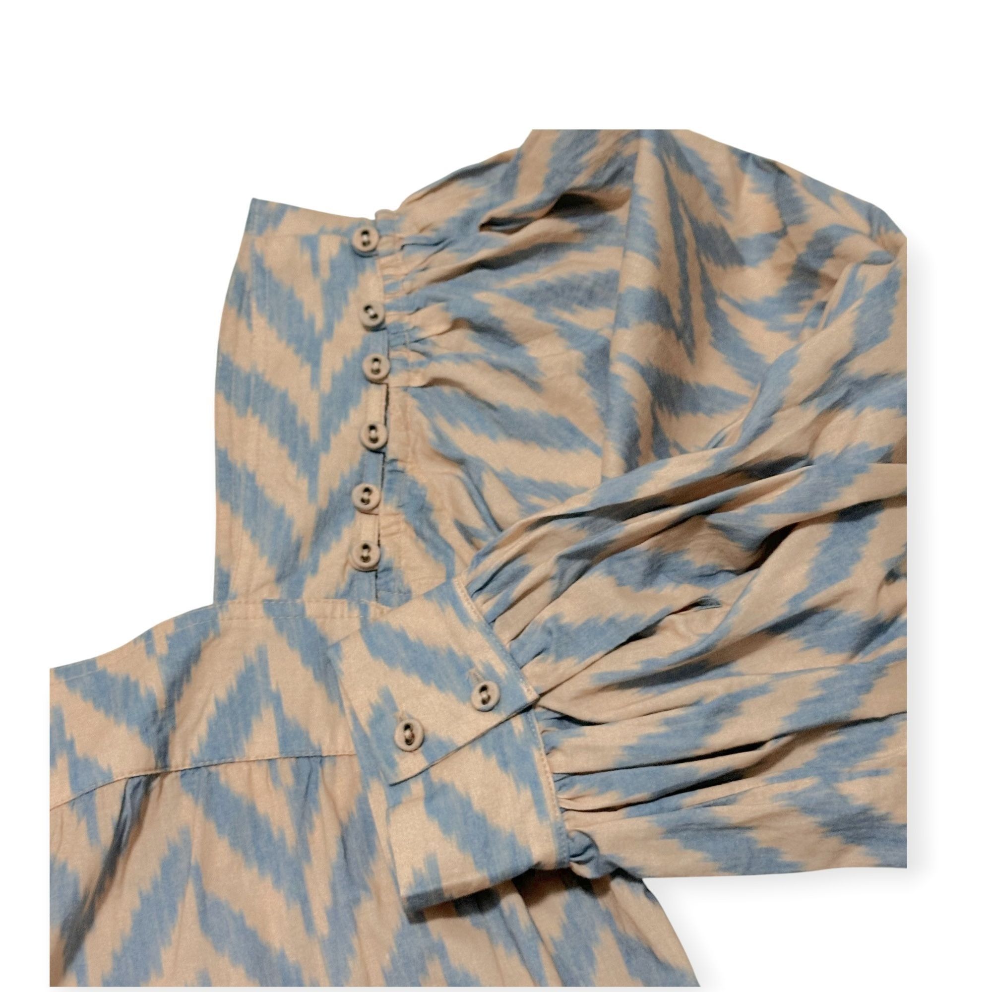 Ulla Johnson Ulla Johnson Georgina Chevron-Print Tiered Midi Dress Sz 2 Size XS / US 0-2 / IT 36-38 - 7 Thumbnail