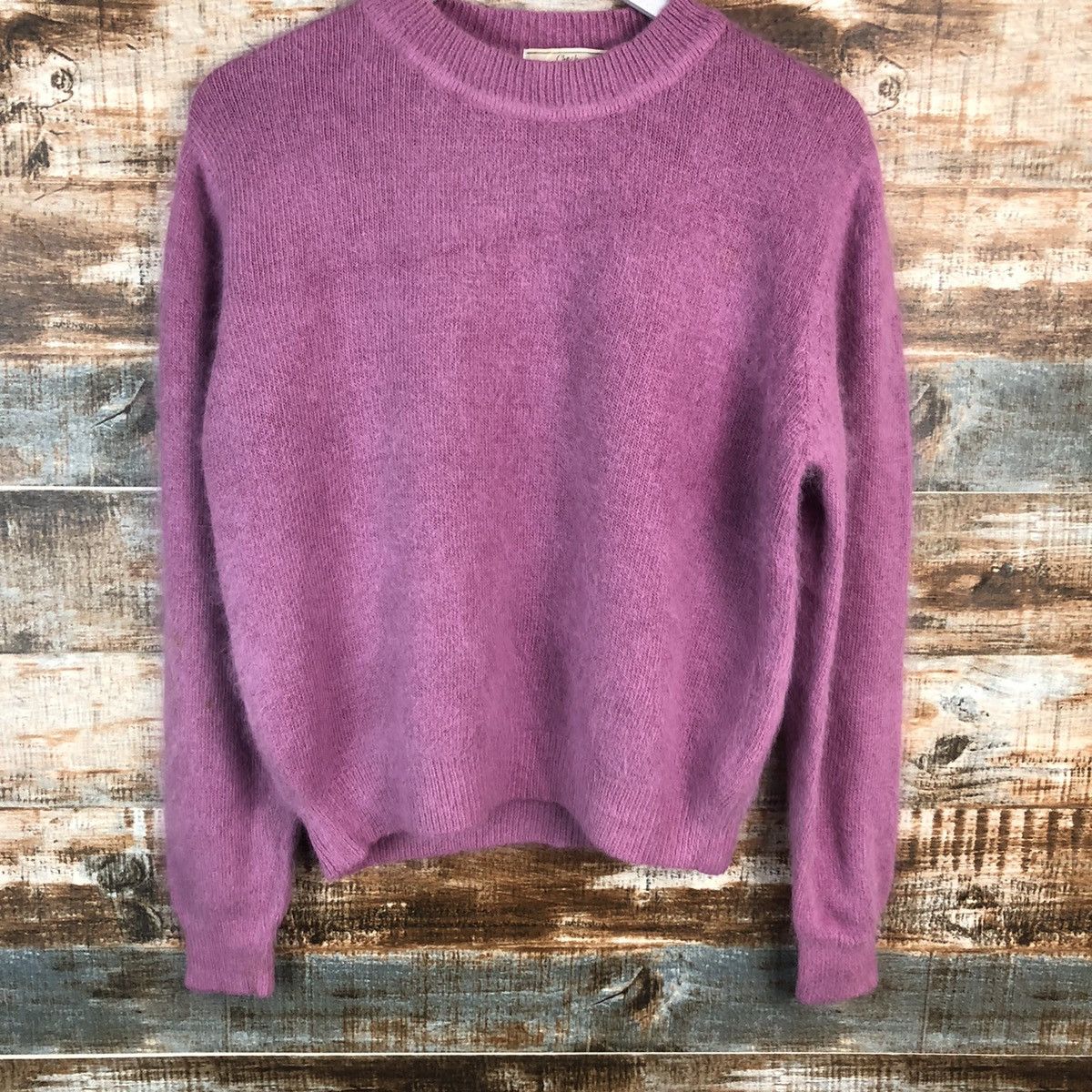 Homespun Knitwear × Japanese Brand Cheek Purple mohair fur vintage sweatshirt knitwear #A1326 Size M / US 6-8 / IT 42-44 - 3 Thumbnail