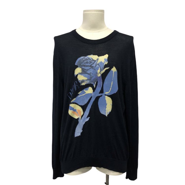 Dior Dior Rose Print Sweater Size L Size US L / EU 52-54 / 3 - 1 Thumbnail
