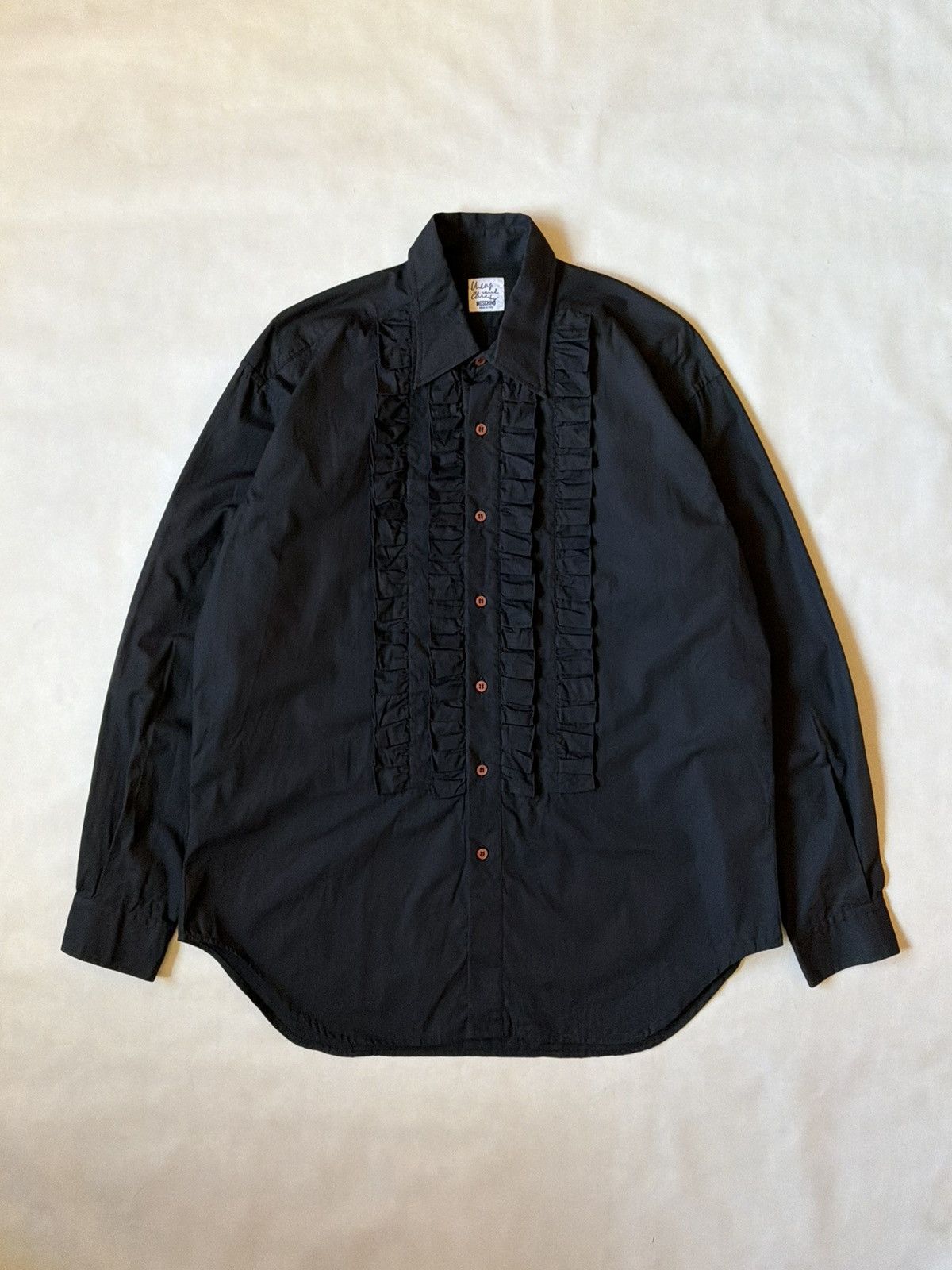 Moschino Moschino Ruffled Shirt With Jabot like cdg saint laurent Size US L / EU 52-54 / 3 - 1 Thumbnail