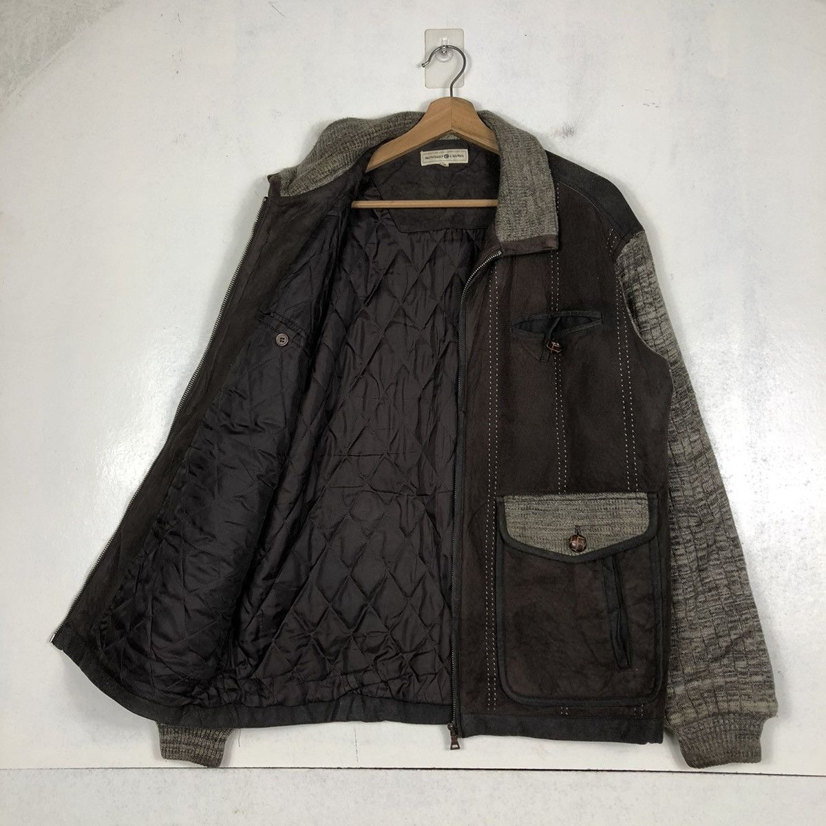 Japanese Brand 📌VTG BIKER FLY LEATHER JACKET MONTERRY CARMEL ISSEY MIYAKE Size US M / EU 48-50 / 2 - 12 Thumbnail