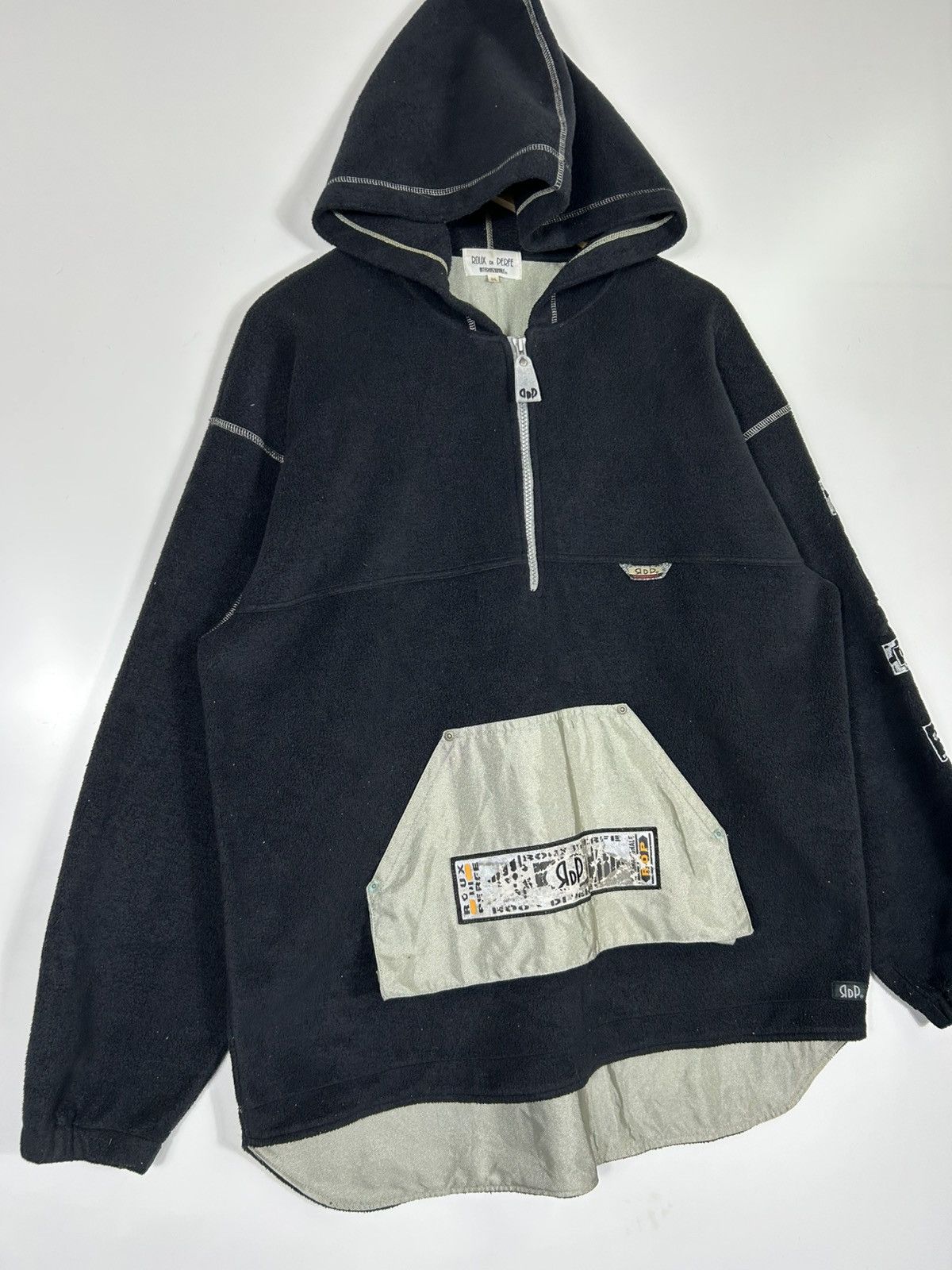 Japanese Brand ⚡️Vintage Roux Di Perfe Fleece Hoodies Half Zipper Sweatshirt Size US L / EU 52-54 / 3 - 2 Thumbnail