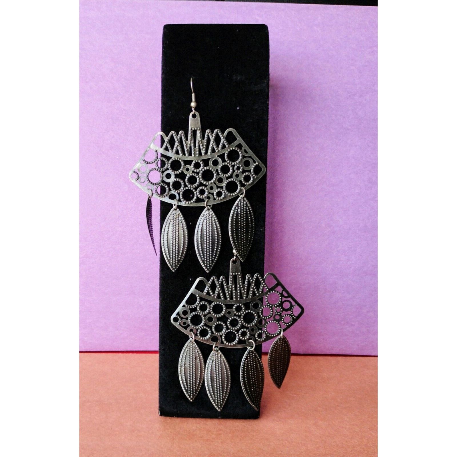 Other Chandelier Earrings Fashion Jewelry Drop Dangle Hammered Met Size ONE SIZE - 7 Thumbnail