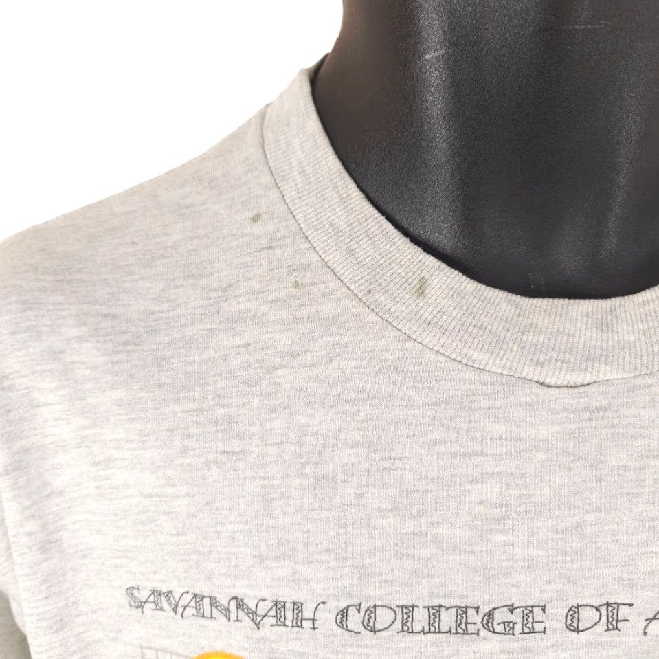 Jerzees VINTAGE Savannah College Bees Tennis T Shirt Mens Size Large Gray 90s Art & Design Size US L / EU 52-54 / 3 - 6 Thumbnail