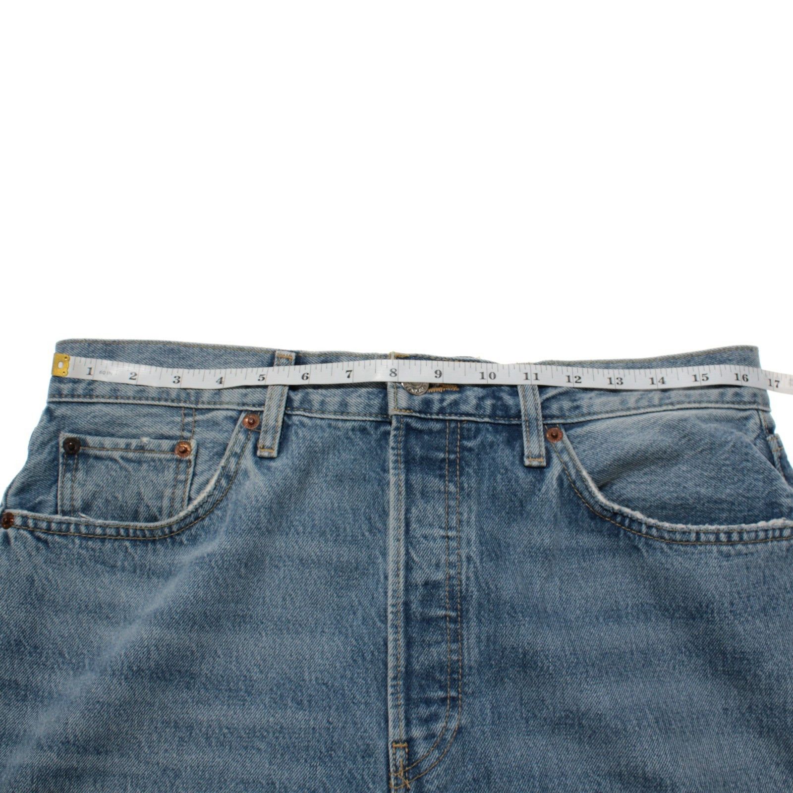 RE/DONE Re/Done 90s Comfy Denim Jeans Size 29 Sunfaded Destroy Blue Size 28" / US 6 / IT 42 - 7 Thumbnail
