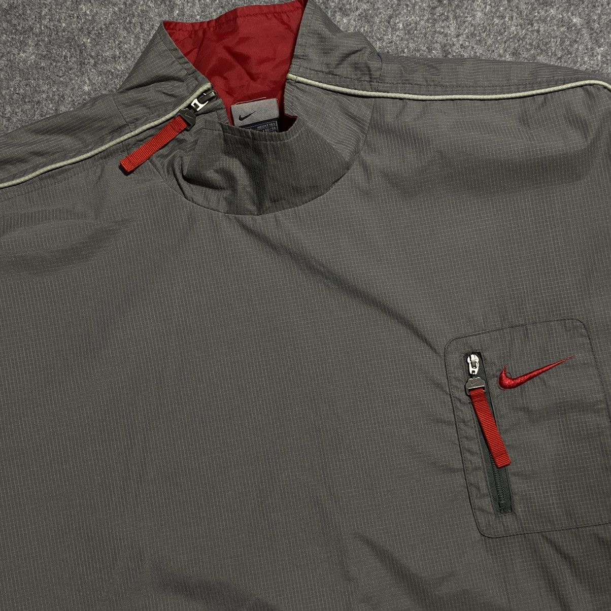 Nike Rare Nike Asymmetrical Hex Zip Jacket Y2K Ninja Pocket Neck Size US L / EU 52-54 / 3 - 5 Thumbnail