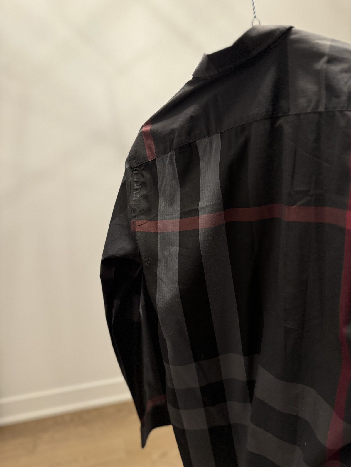 Burberry Burberry Brit Charcoal Grey Giant Check Cotton Button Down Size US XS / EU 42 / 0 - 3 Thumbnail
