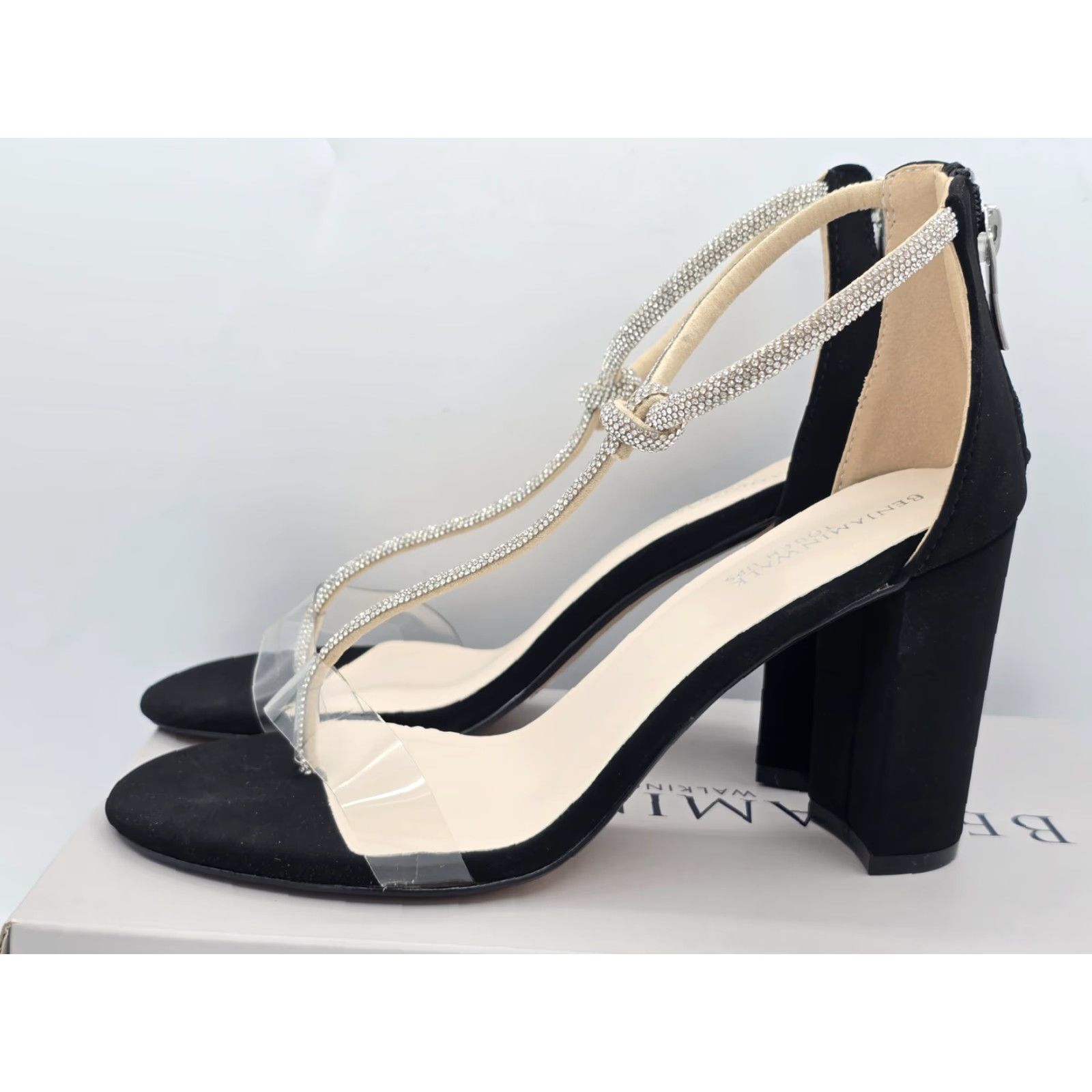 Vintage Touch Ups Sienna Heeled Sandal - Black & Rhinestone- Sz 8 M - 4724M Womens Sandal Size US 8 / IT 38 - 5 Thumbnail
