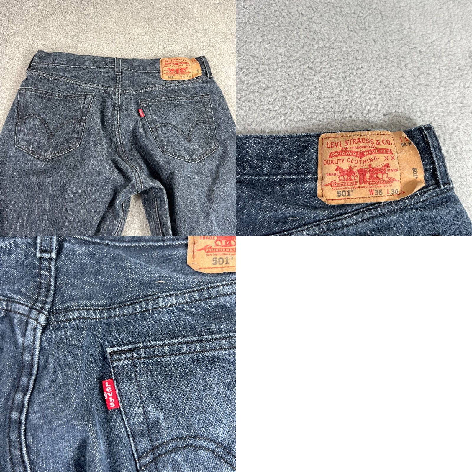 Levi's VINTAGE Levi's 501 Jeans Men's 34x34 Denim Dark Wash Straight Classic 90s Cowboy Size US 36 / EU 52 - 8 Thumbnail
