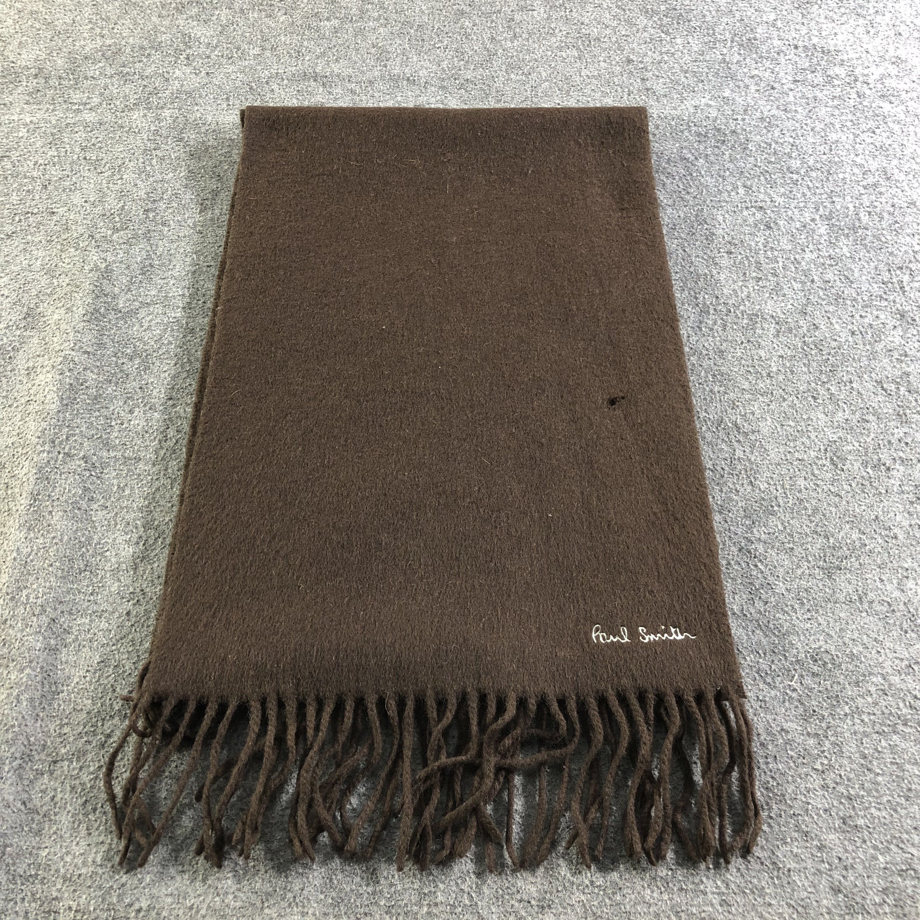 Paul Smith Paul Smith Plain Cashmere Scarf Muffler V1947 Size ONE SIZE - 2 Thumbnail