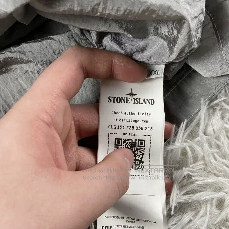 Stone Island Stone Island Silver Metal Nylon Jacket Size US XXL / EU 58 / 5 - 4 Thumbnail