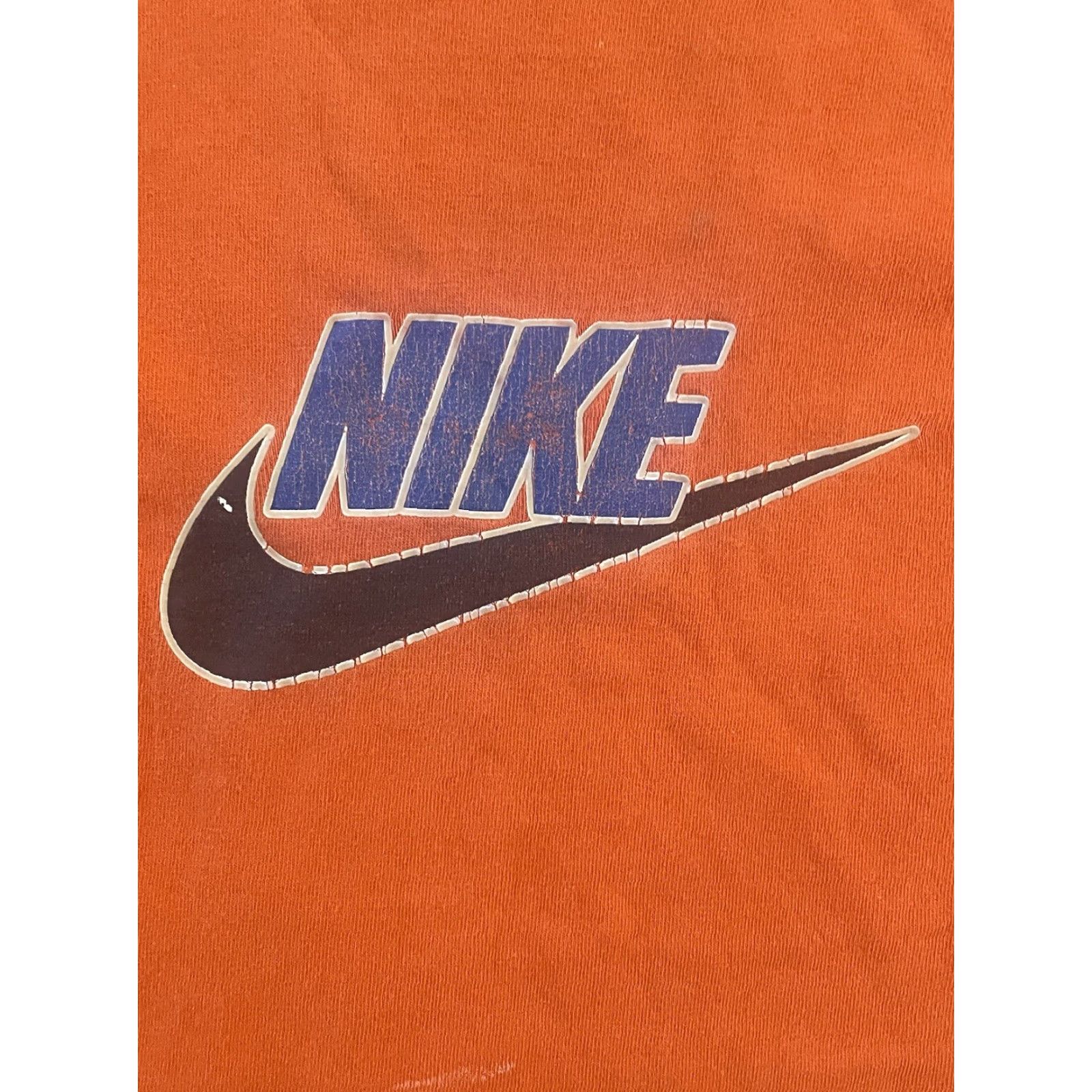 Nike VINTAGE Nike T-Shirt Orange Silver Tag M Men Shirt 19x25 .5 Metal Size US M / EU 48-50 / 2 - 2 Thumbnail