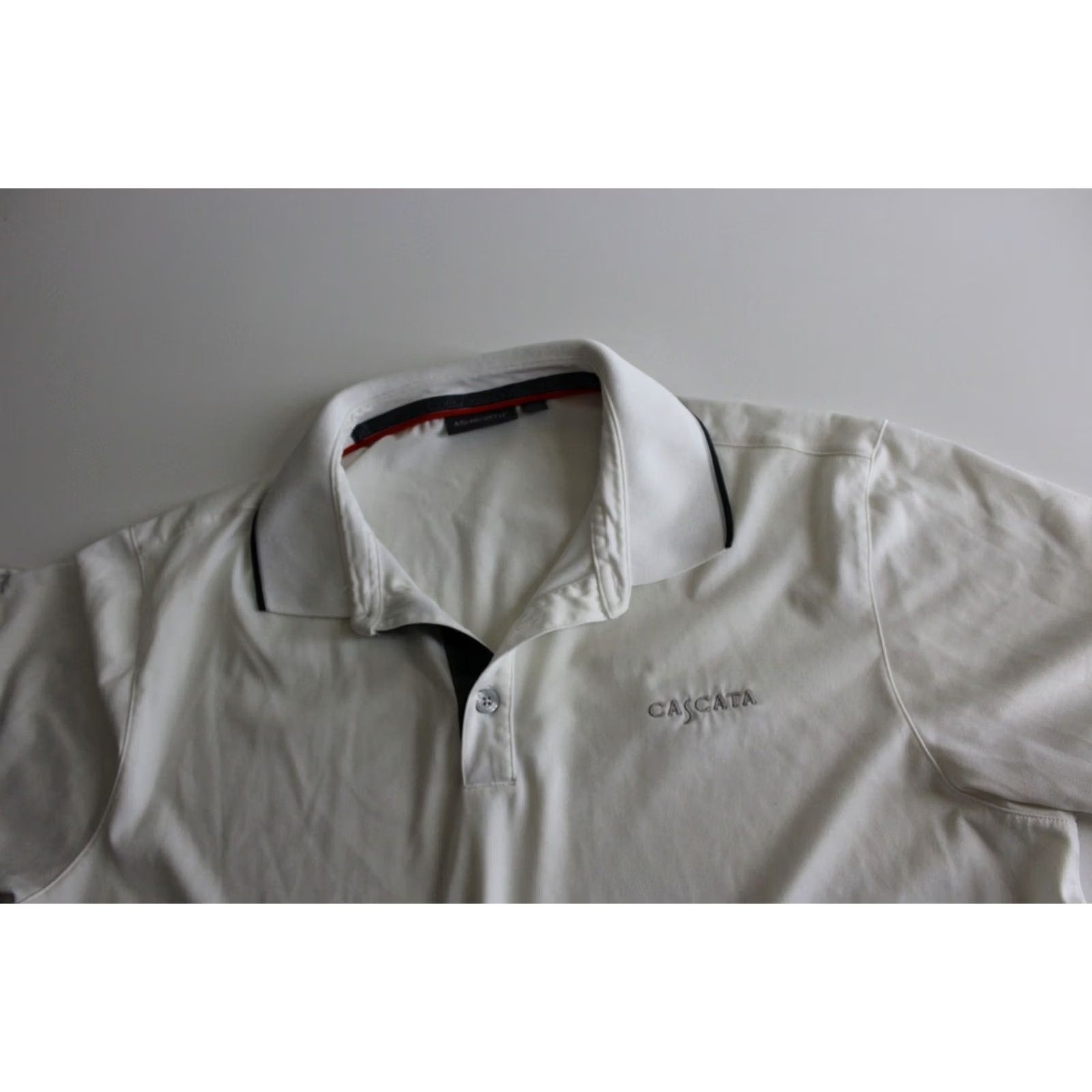 Vintage Ashworth Embroidered Cascatta Golf POLO SHIRT Large L Whiet Gray Mens Size US L / EU 52-54 / 3 - 2 Thumbnail