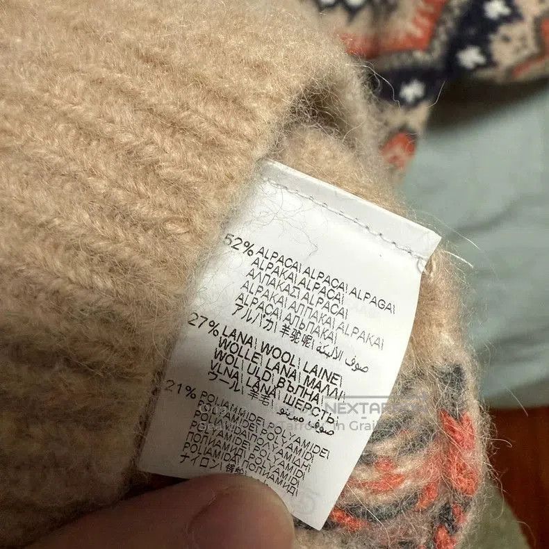 Brunello Cucinelli Brunello Cucinelli Fair Isle Alpaca Sweater. Size US M / EU 48-50 / 2 - 3 Thumbnail