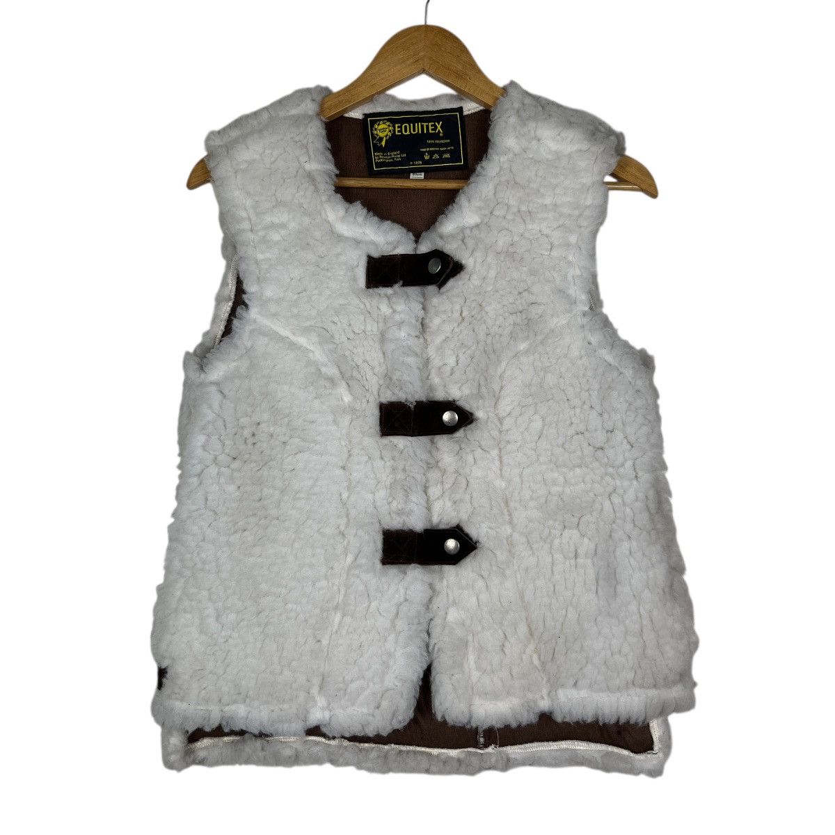 Vintage Equitex Faux Fur Pile Vest Made In England