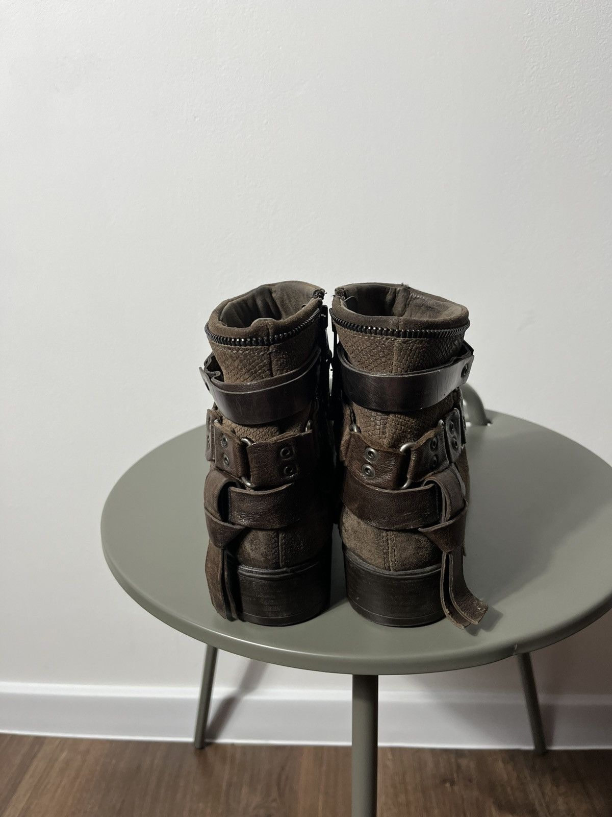 Vintage Avant-Garde Distressed Boots Size 39 – Grunge Military Style Size US 8 / IT 38 - 8 Thumbnail