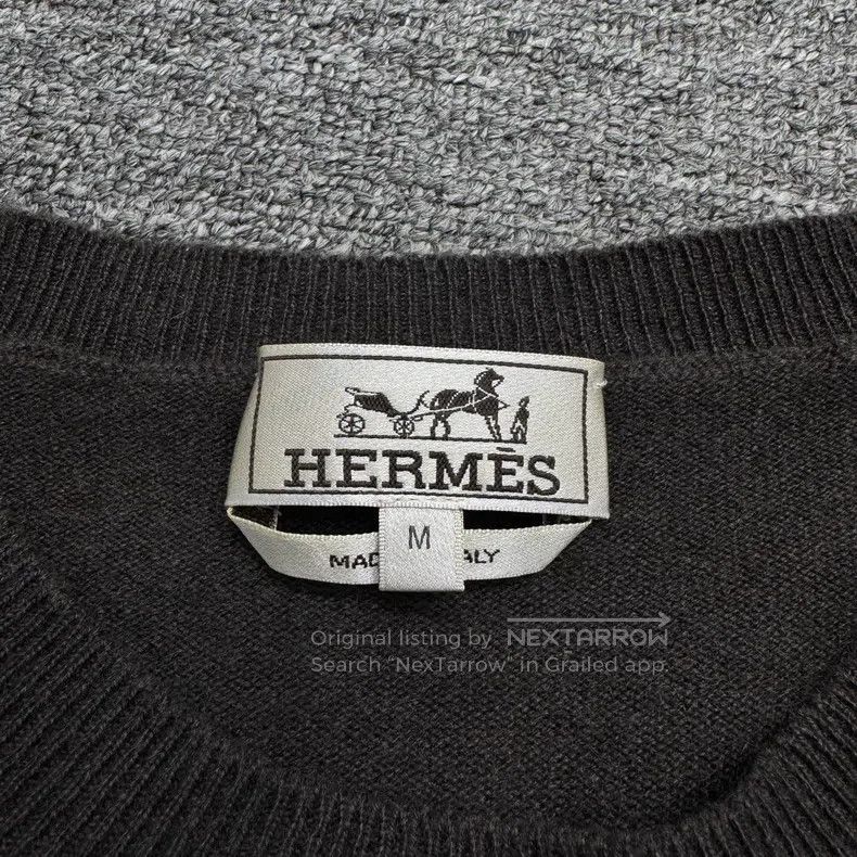 Hermes Hermes Pattern intarsia round neck knitted sweater Size US M / EU 48-50 / 2 - 2 Thumbnail