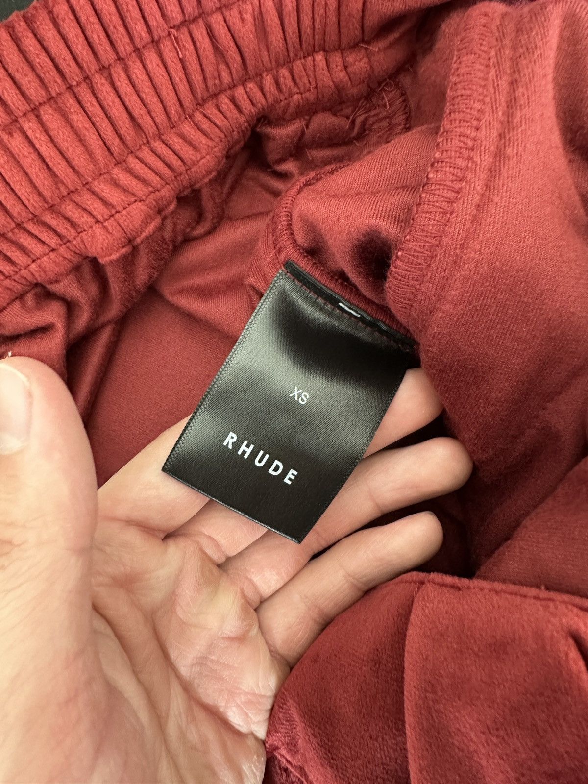 Rhude Velour Track Pants Red Size US 28 / EU 44 - 7 Thumbnail