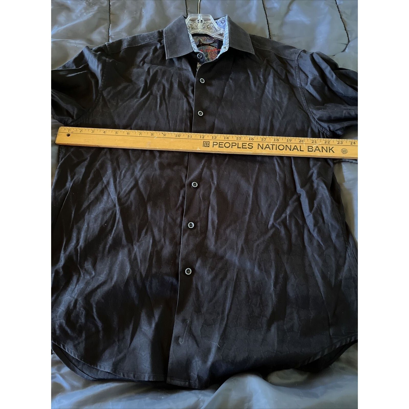 Robert Graham Robert Graham men’s M black long sleeve button cotton shirt Size US M / EU 48-50 / 2 - 14 Thumbnail