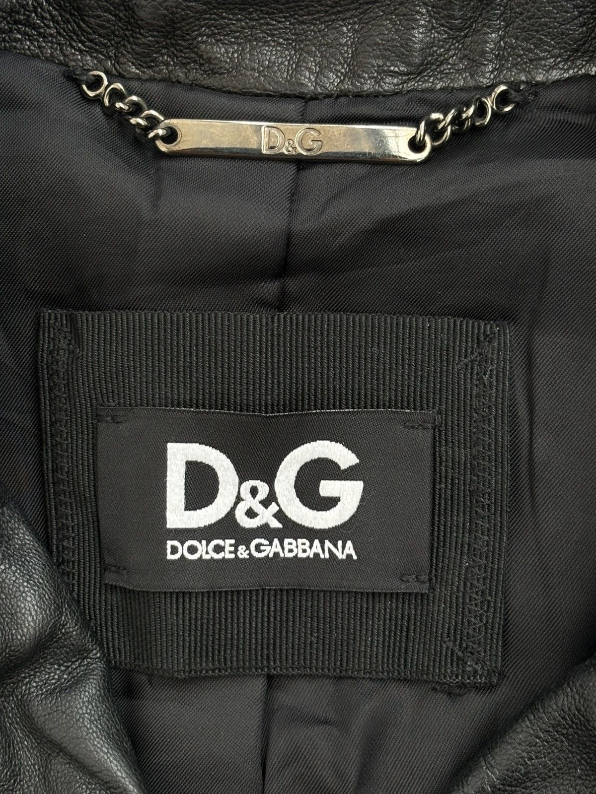 Dolce & Gabbana Y2K Crop Napoleon Leather Jacket Size US XS / EU 42 / 0 - 6 Thumbnail