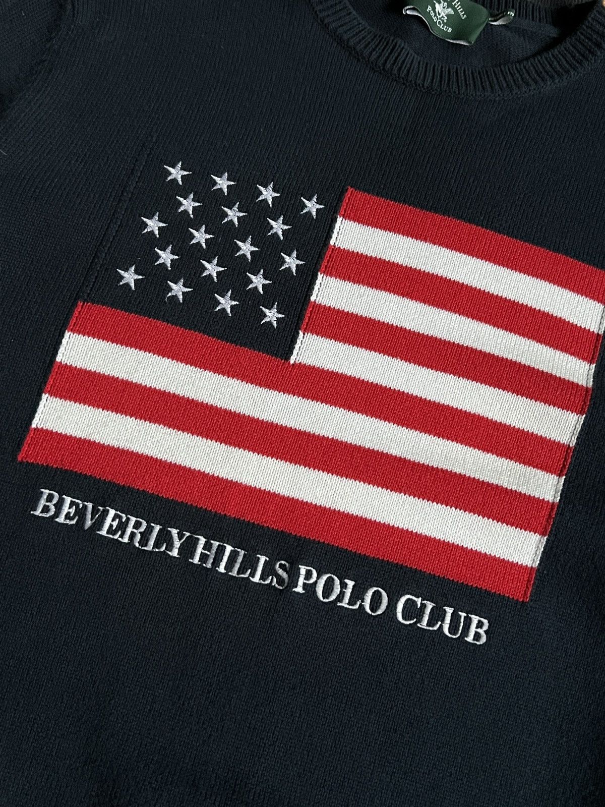 Beverly Hills Polo Club Beverly Hills US Flag Crew Neck Knit Sweater Size US M / EU 48-50 / 2 - 5 Thumbnail
