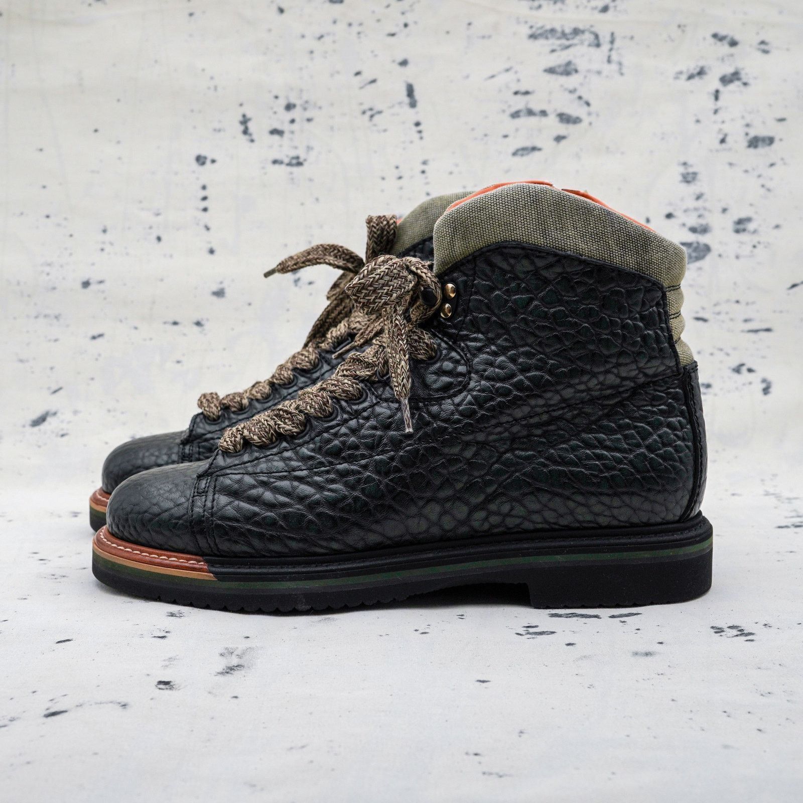 Santoni Santoni grain textured leather hiking vibram gumlite boots Size US 8 / EU 41 - 3 Thumbnail