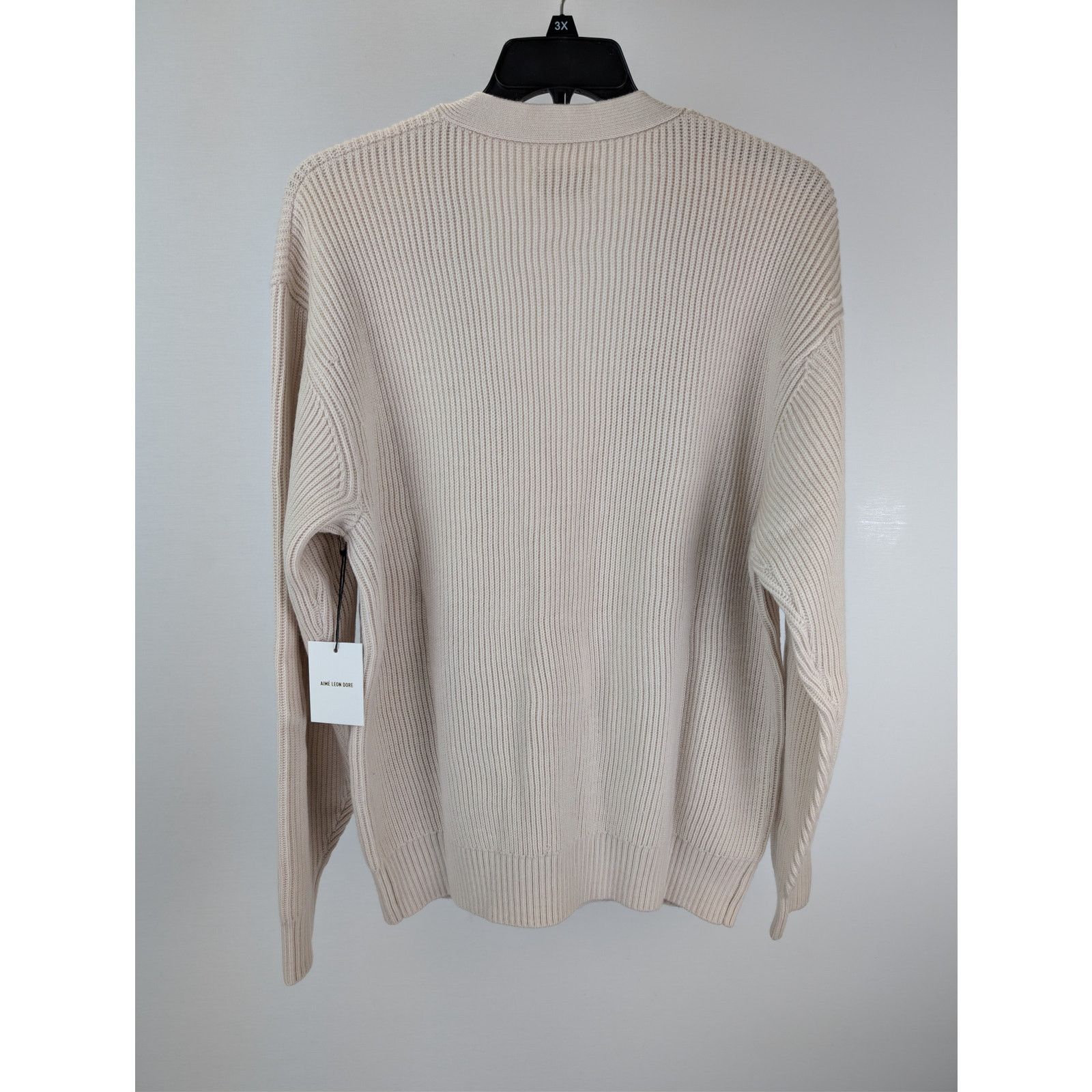 Aime Leon Dore o1rshd1 Shaker Stitch Cardigan Sweater in Oatmeal Size US L / EU 52-54 / 3 - 11 Thumbnail