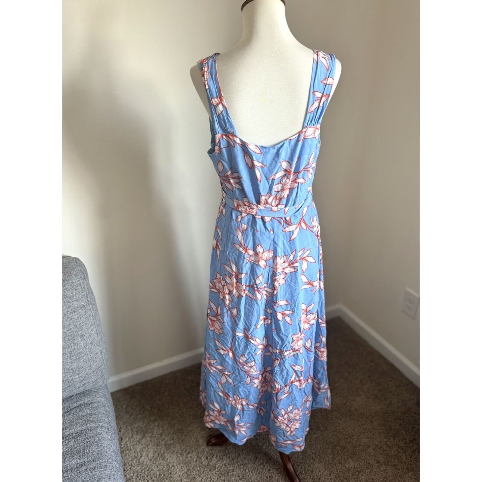 Talbots VINTAGE Talbots Blue Floral Midi Dress Size 6 Size M / US 6-8 / IT 42-44 - 6 Thumbnail