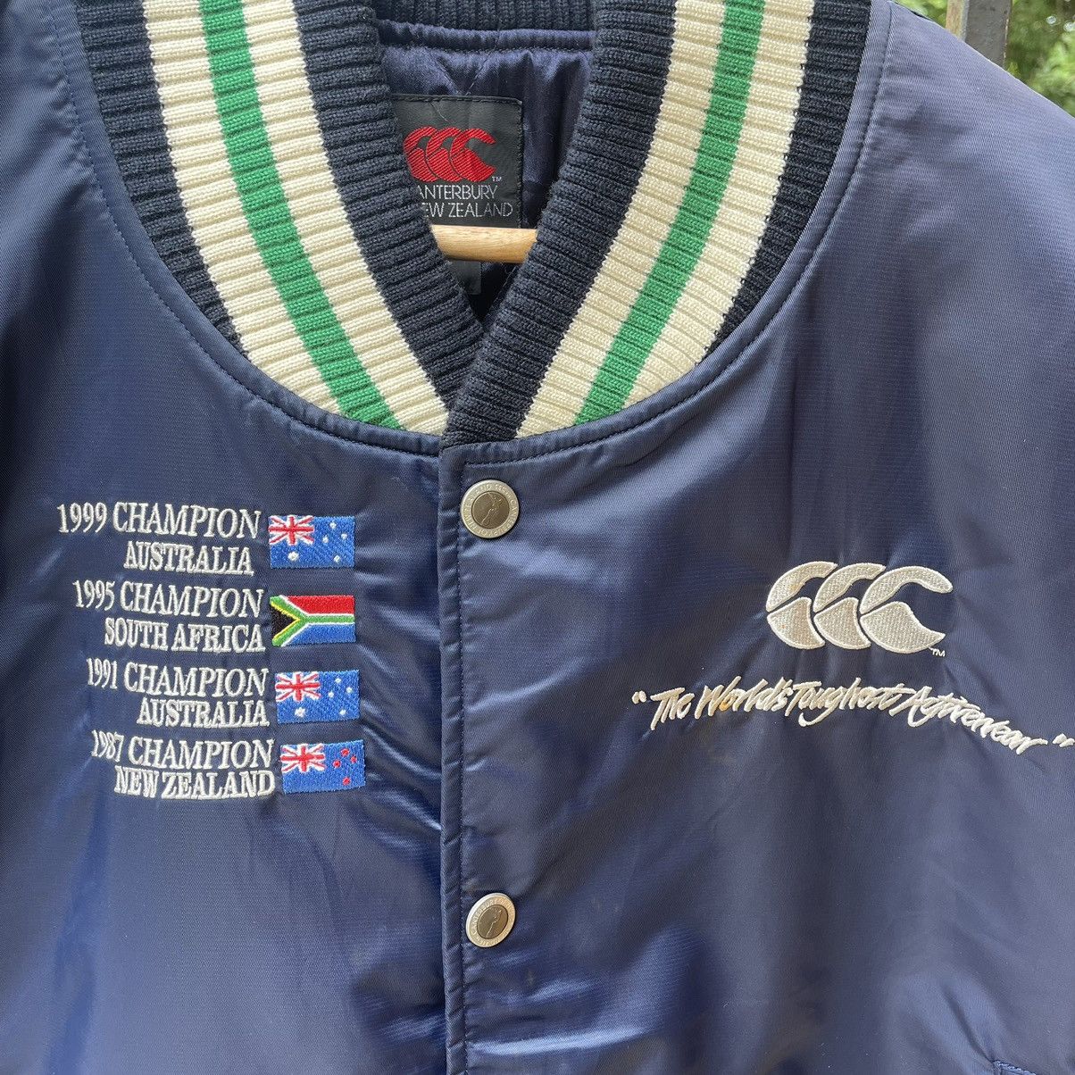 Canterbury of New Zealand × Vintage 🔥🔥Canterbury Snap Buttons Big Logo Light Varsity Jacket Size US L / EU 52-54 / 3 - 5 Thumbnail