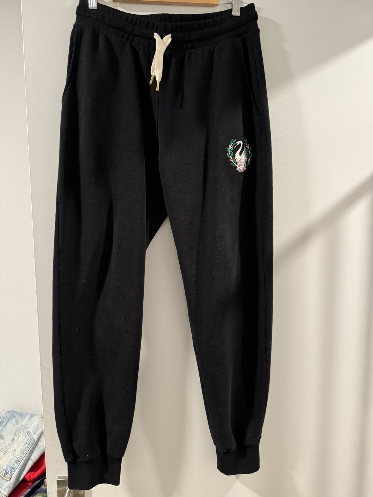image of Casablanca Swan Sweatpants in Black, Men's (Size 32)