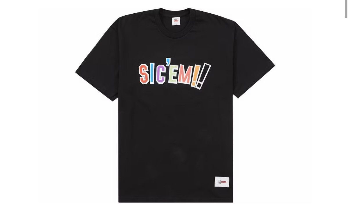 Supreme × Wtaps FW21 Supreme WTAPS Sic’em! Tee Black Size US M / EU 48-50 / 2 - 3 Thumbnail