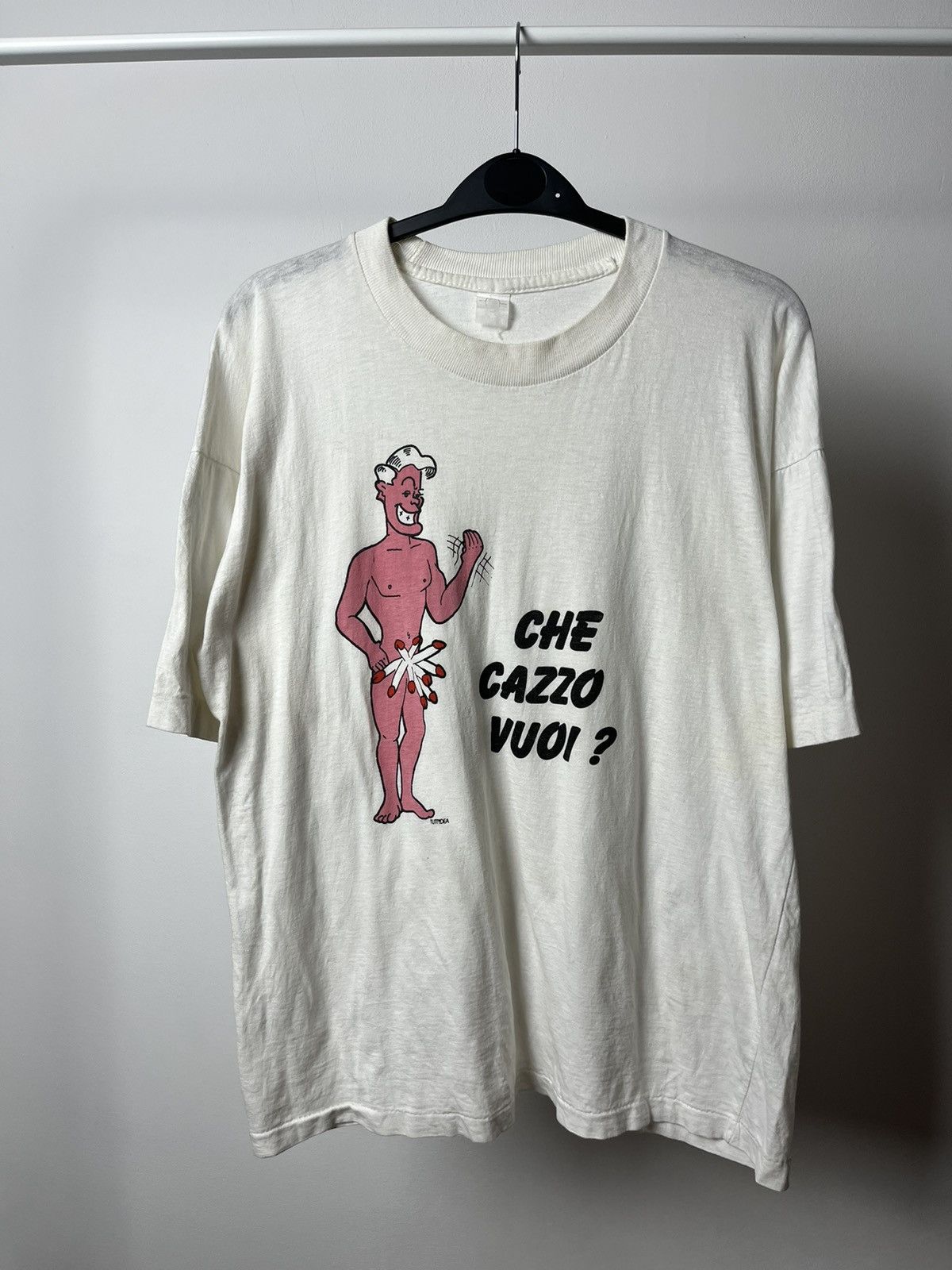 Vintage 90s Che cazzo vuoi Humor T Shirt tee Size US M / EU 48-50 / 2 - 1 Thumbnail