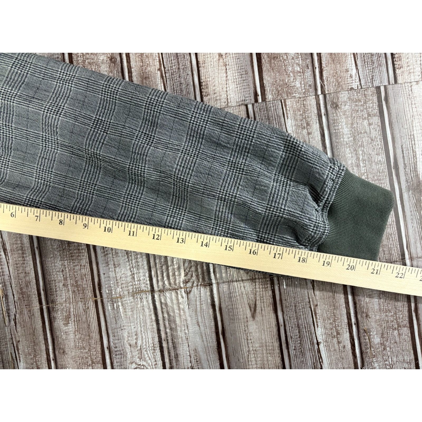 Aspesi Aspesi Cotton Check Bomber Jacket size L color grey green ms Size US L / EU 52-54 / 3 - 10 Thumbnail