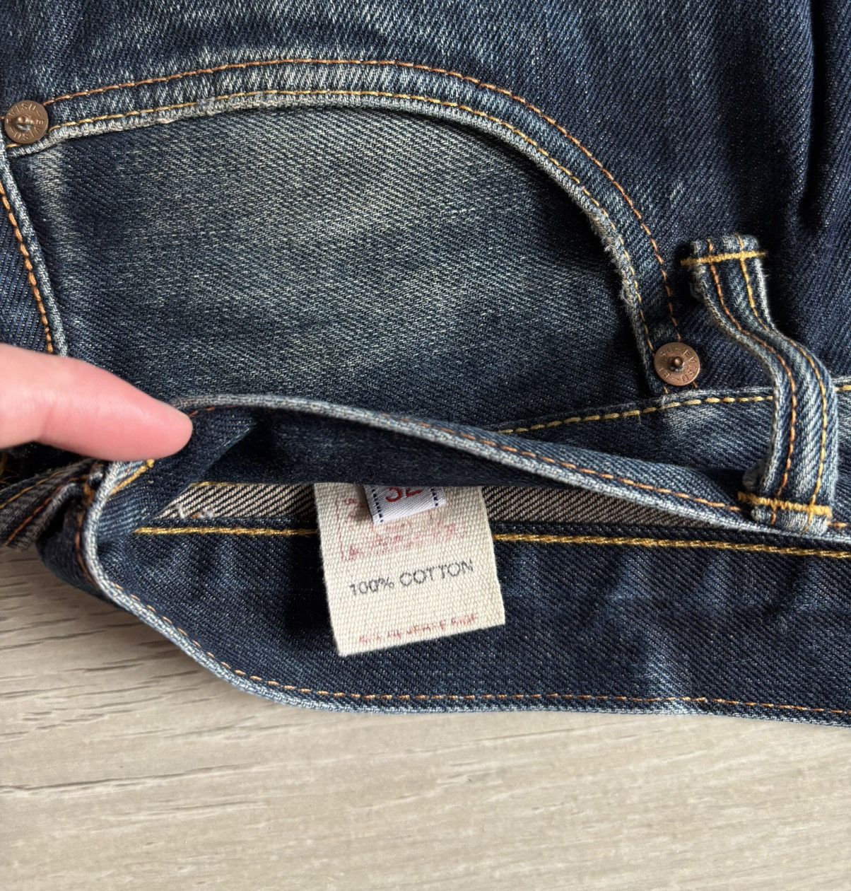 Evisu × Japanese Brand × Vintage Vintage Custom Made Evisu Distressed Jeans Selvage Size US 30 / EU 46 - 6 Thumbnail