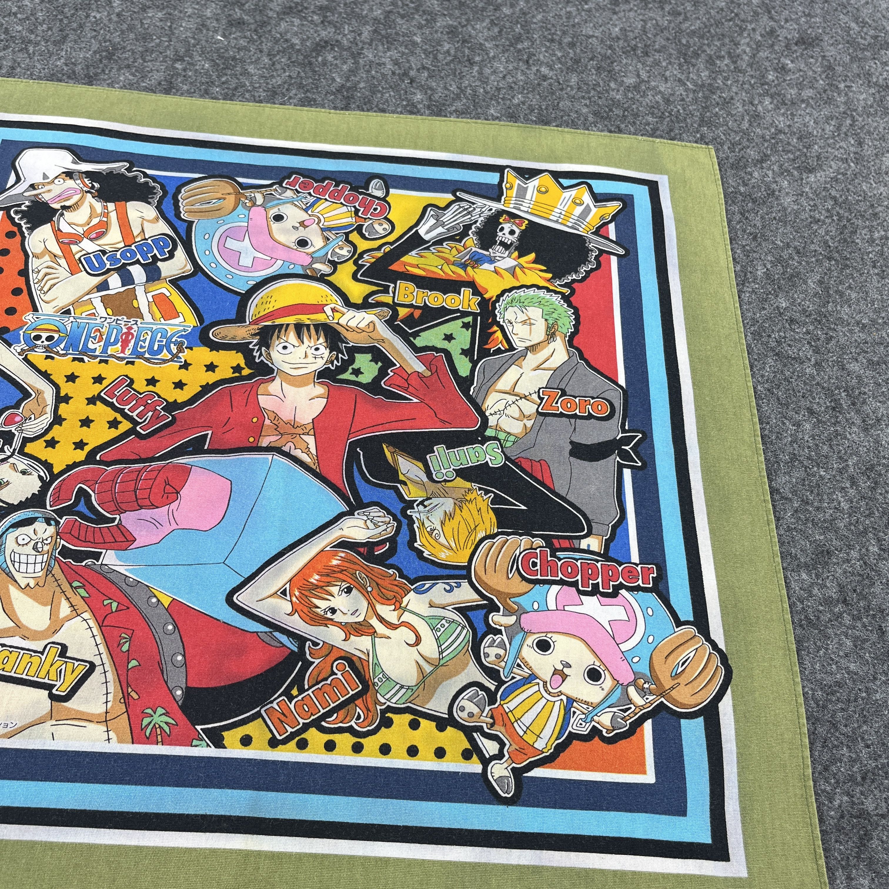 Anime × One Piece × Vintage One Piece Handkerchief / Bandana / Neckerchief B257 Size ONE SIZE - 5 Thumbnail
