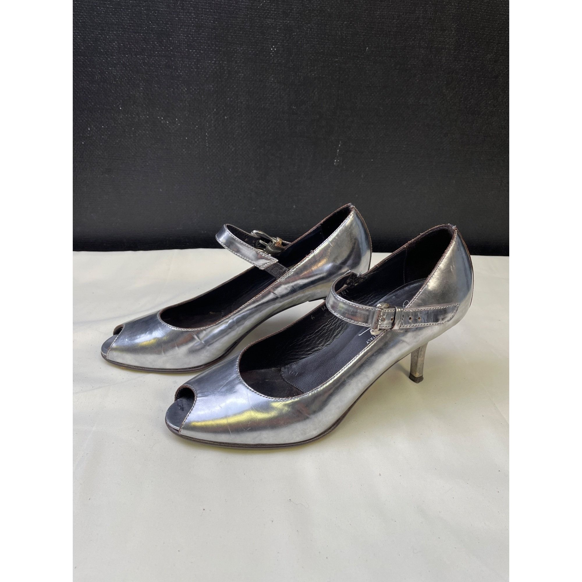 Other Donald J Pliner Women's Leather Silver \Pumps/Shoes/Heel 2.7 Size US 6 / IT 36 - 1 Thumbnail